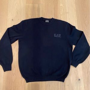 Men’s EA7 Emporio Armani navy crew neck sweater-Medium